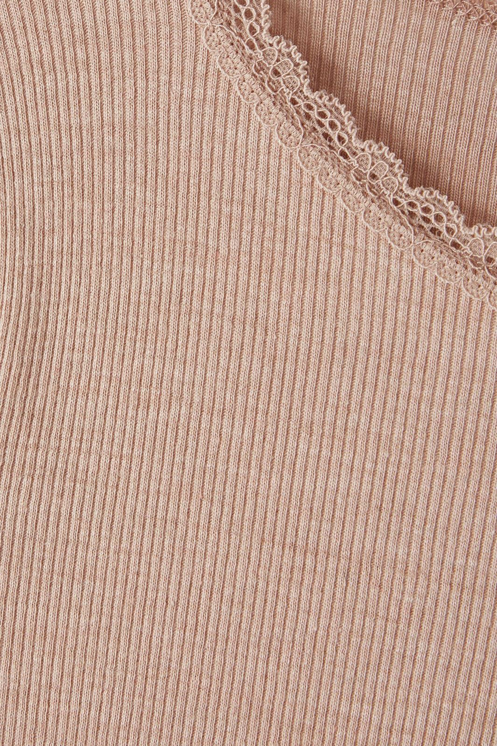 Name It - Nkfkab Ls Slim Top - 4001474 Roebuck Melange Bluser 