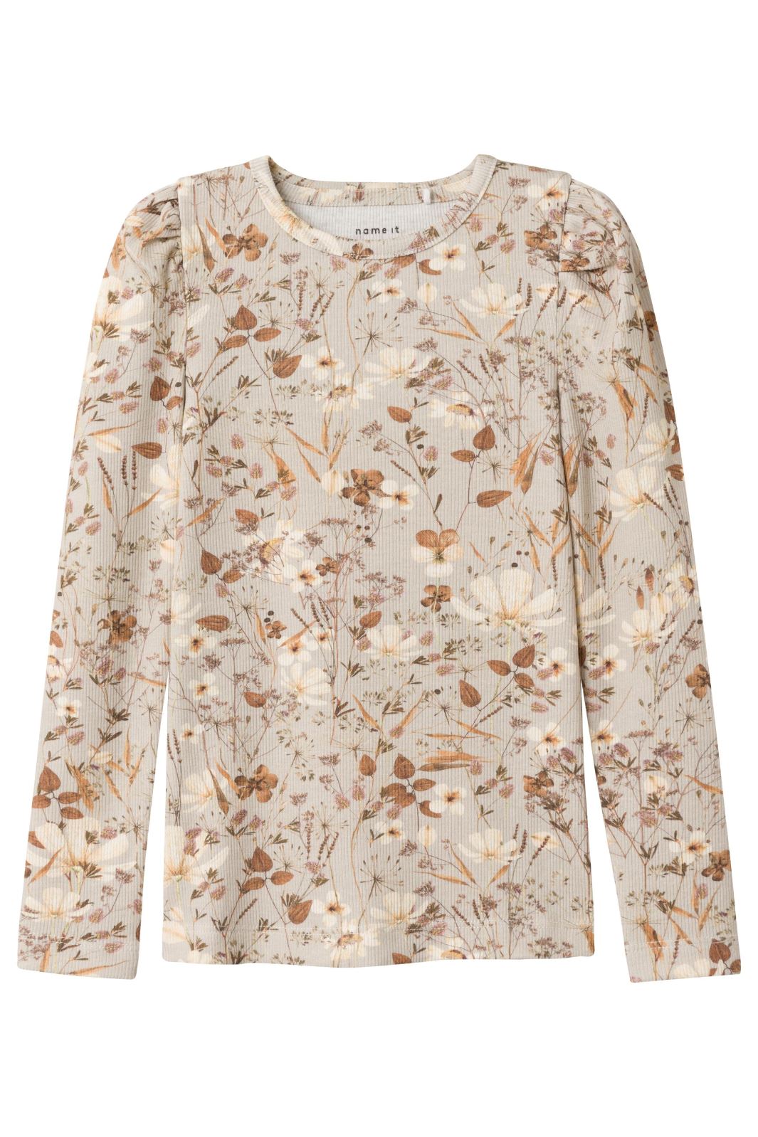 Name It - Nmfniara Ls Xsl Top - 4461417 Oatmeal Bluser 