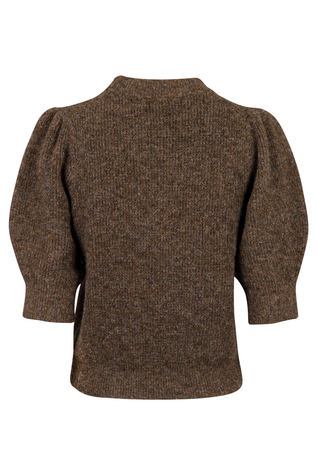 Neo Noir - Abi N Stitch Blouse - Mocca Melange Strikbluser 