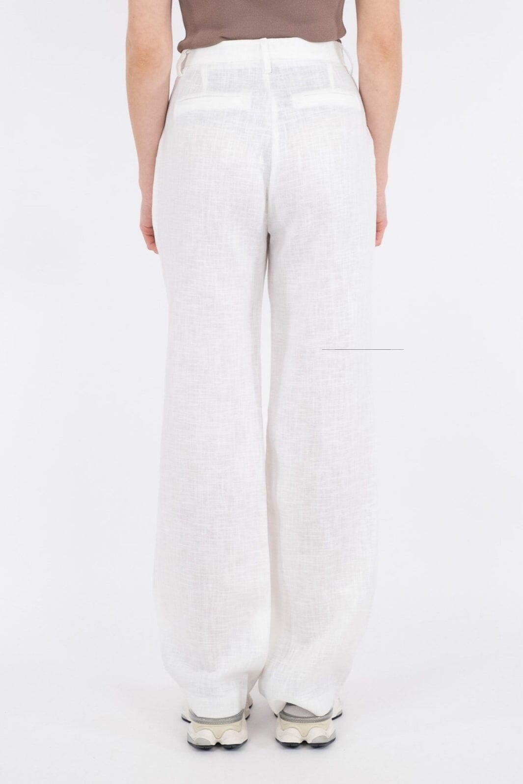 Neo Noir - Alice Heavy Linen Pants - White Bukser 