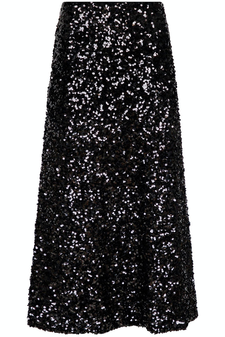 Neo Noir - Baira Fall Sequins Skirt - Black Nederdele 