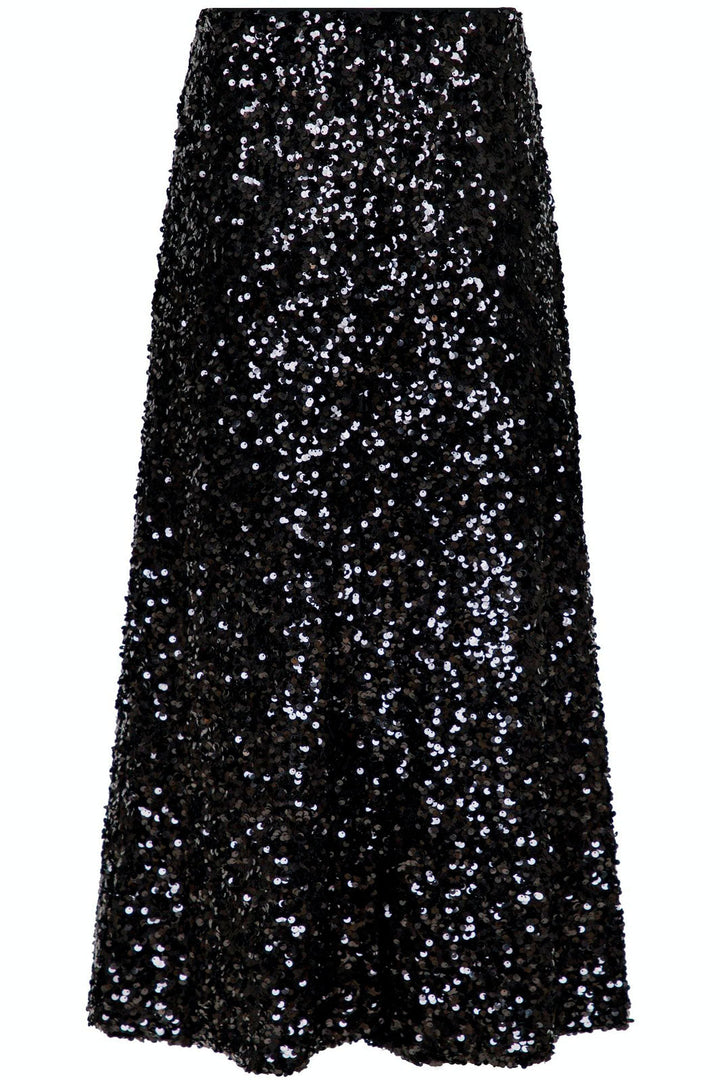Neo Noir - Baira Fall Sequins Skirt - Black Nederdele 