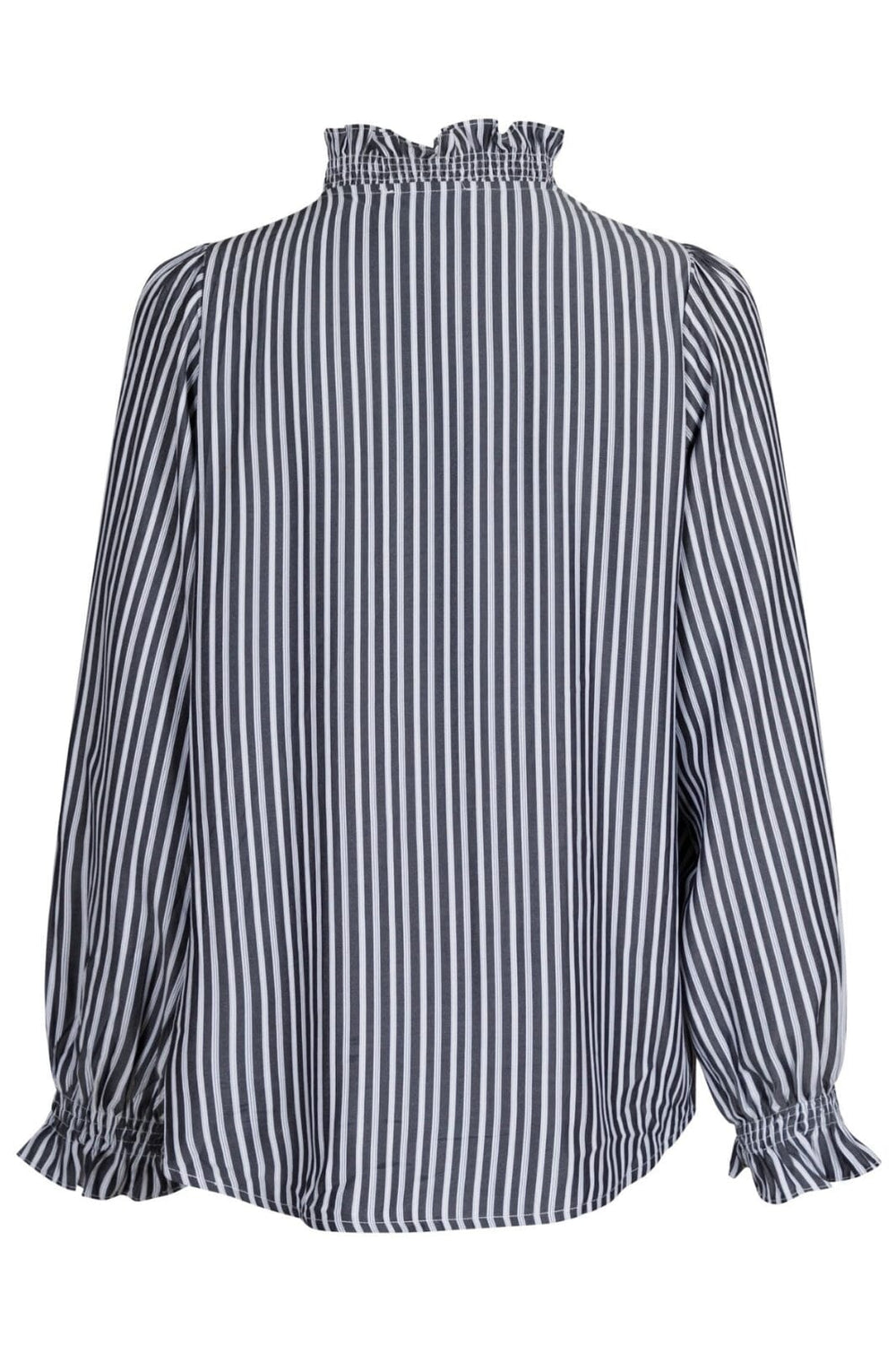 Neo Noir - Brianna Double Stripe Blouse - Dark Grey Skjorter 