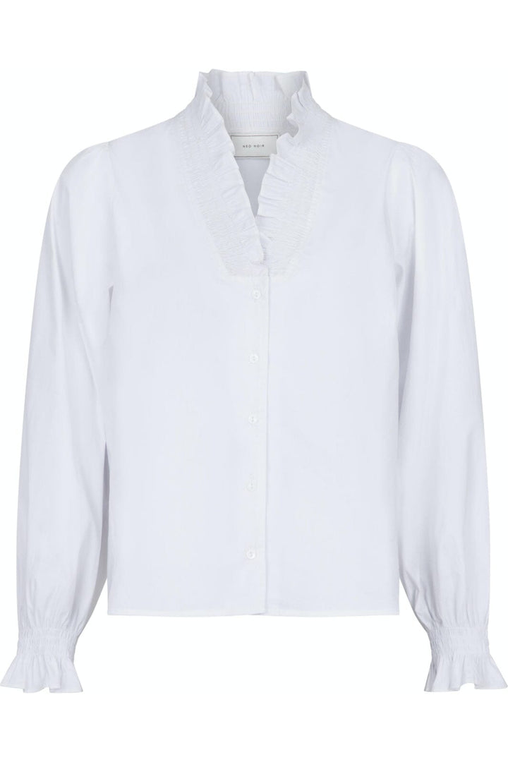 Neo Noir - Brielle Solid Shirt - White Skjorter 
