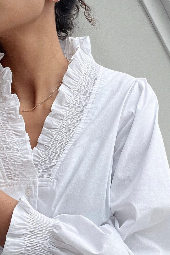 Neo Noir - Brielle Solid Shirt - White Skjorter 
