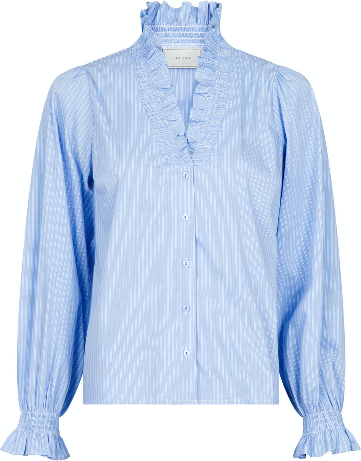 Neo Noir - Brielle Stripe Shirt - Light Blue