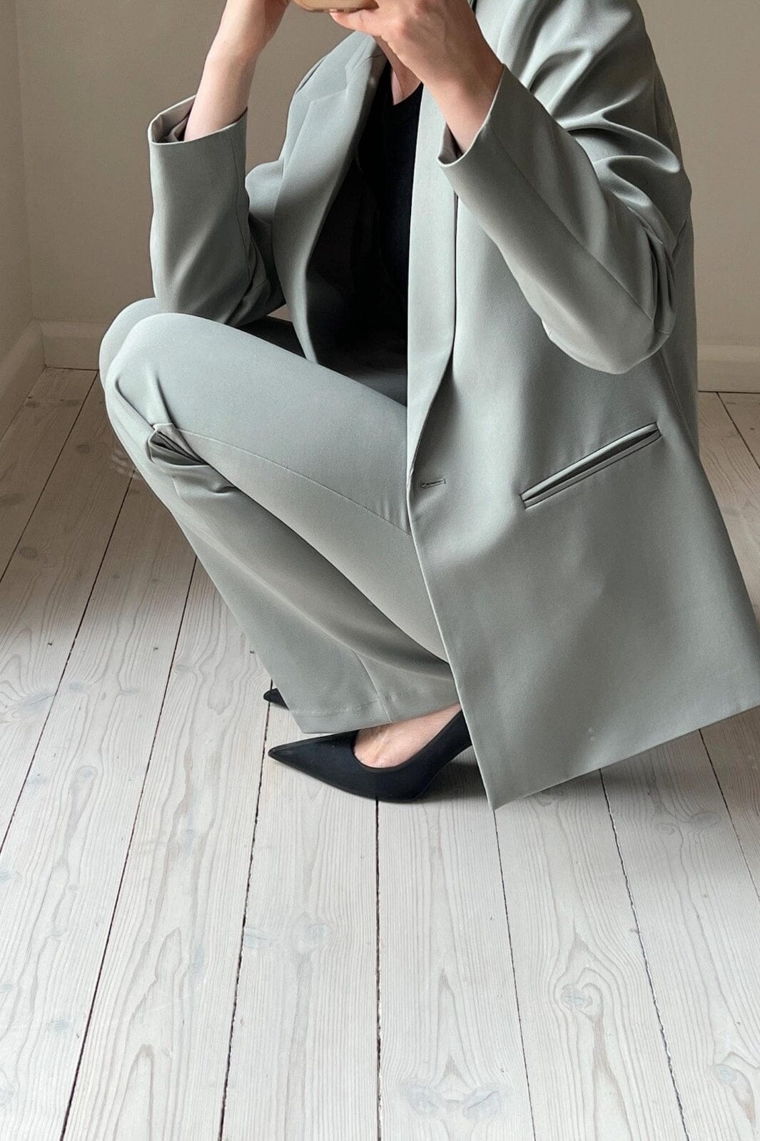 Neo Noir - Cassie Suit Pants - Smoke Green Bukser 
