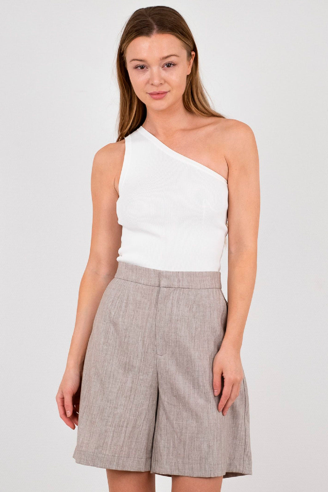 Neo Noir - Clementine Knitted Top - White Toppe 