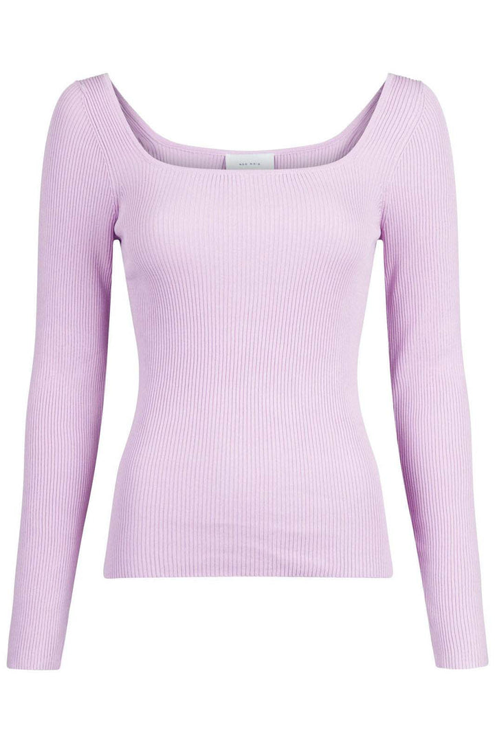 Neo Noir - Corine Knit Blouse - Lavender Bluser 
