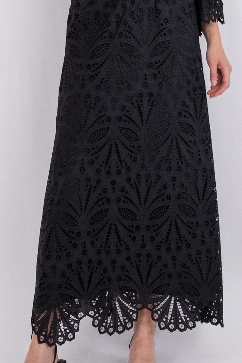 Neo Noir - Daia Embroidery Skirt - Black 