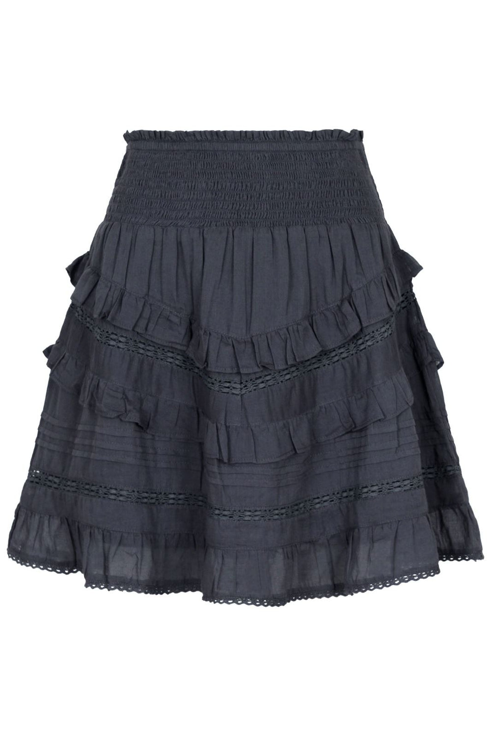 Neo Noir - Donna S Voile Skirt - Dark Grey Nederdele 