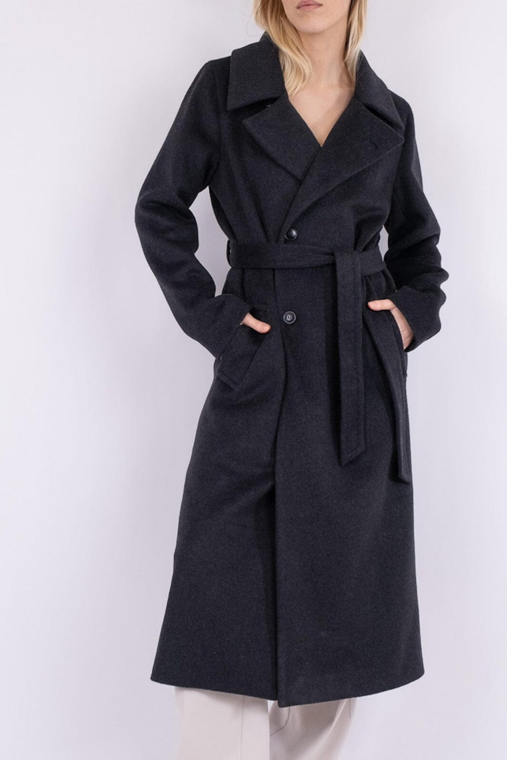 Neo Noir - Edgar Wool Coat - Dark Grey Frakker 