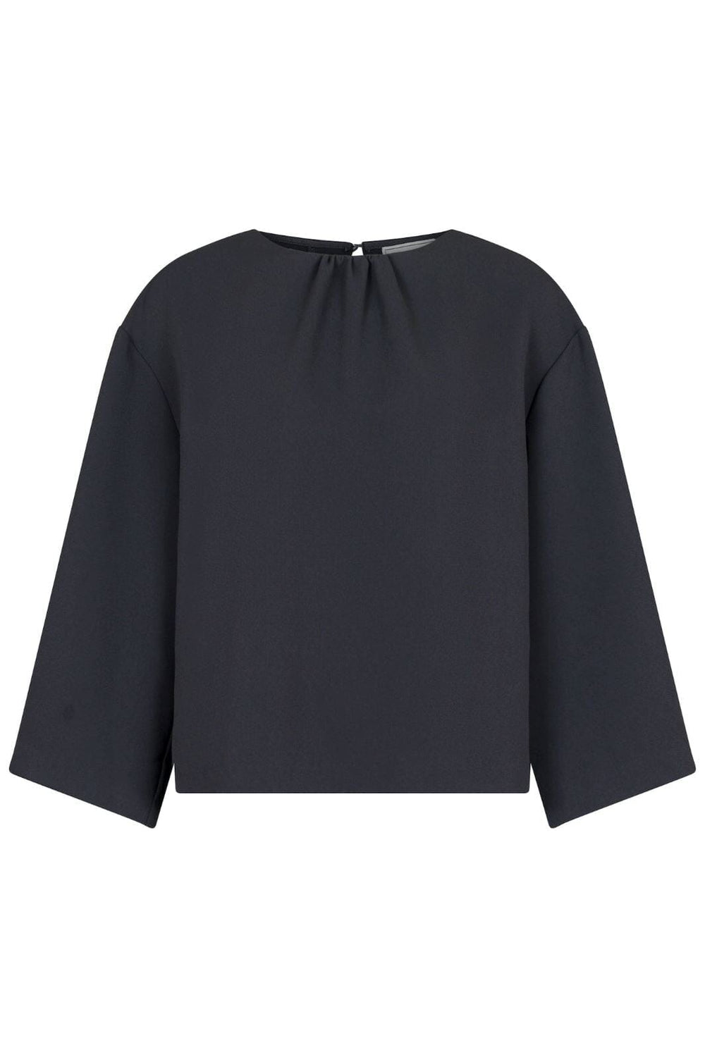 Neo Noir - Elio Crepe Blouse - Steel Grey Bluser 