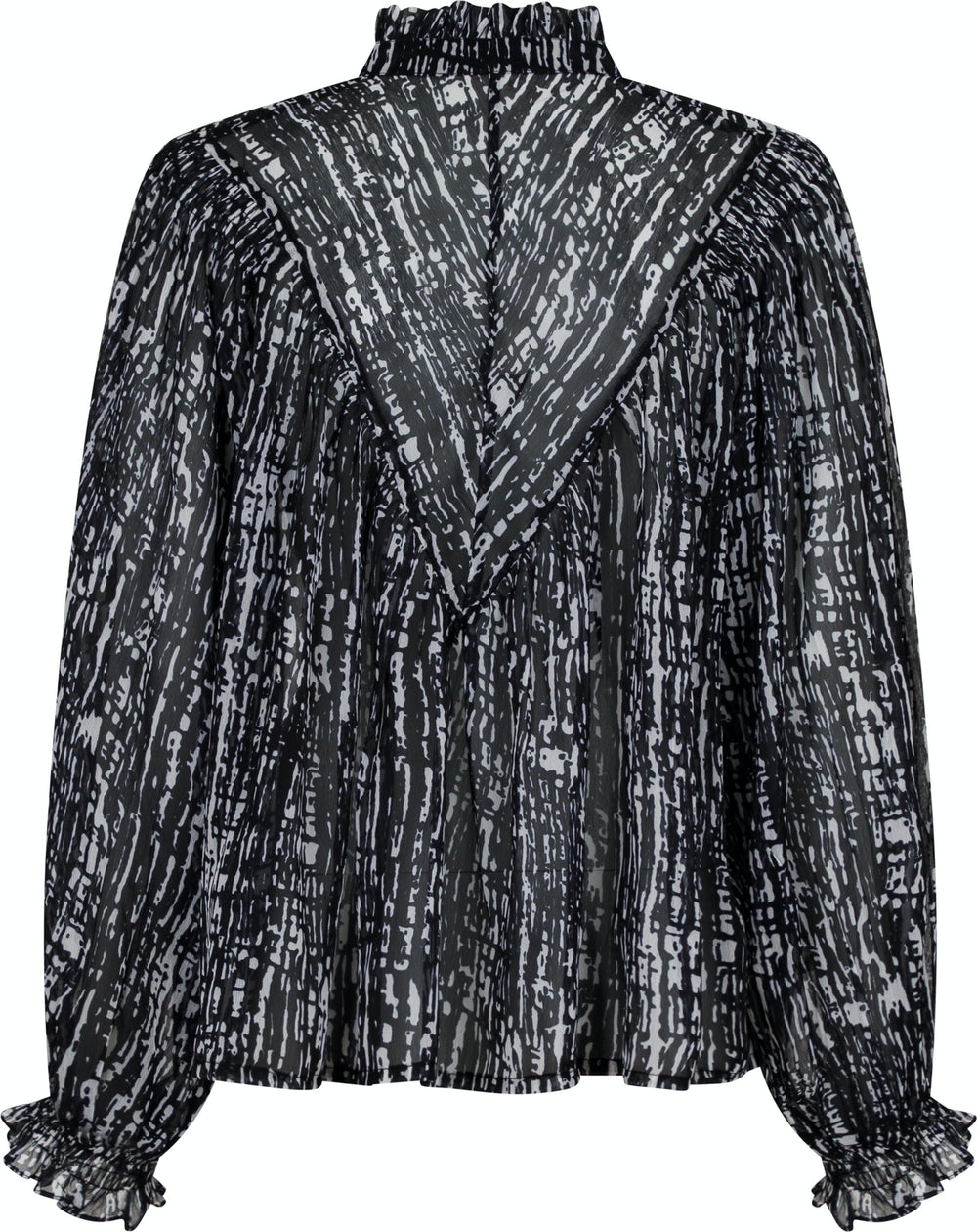Neo Noir - Flavi Graphic Drop Blouse - Black