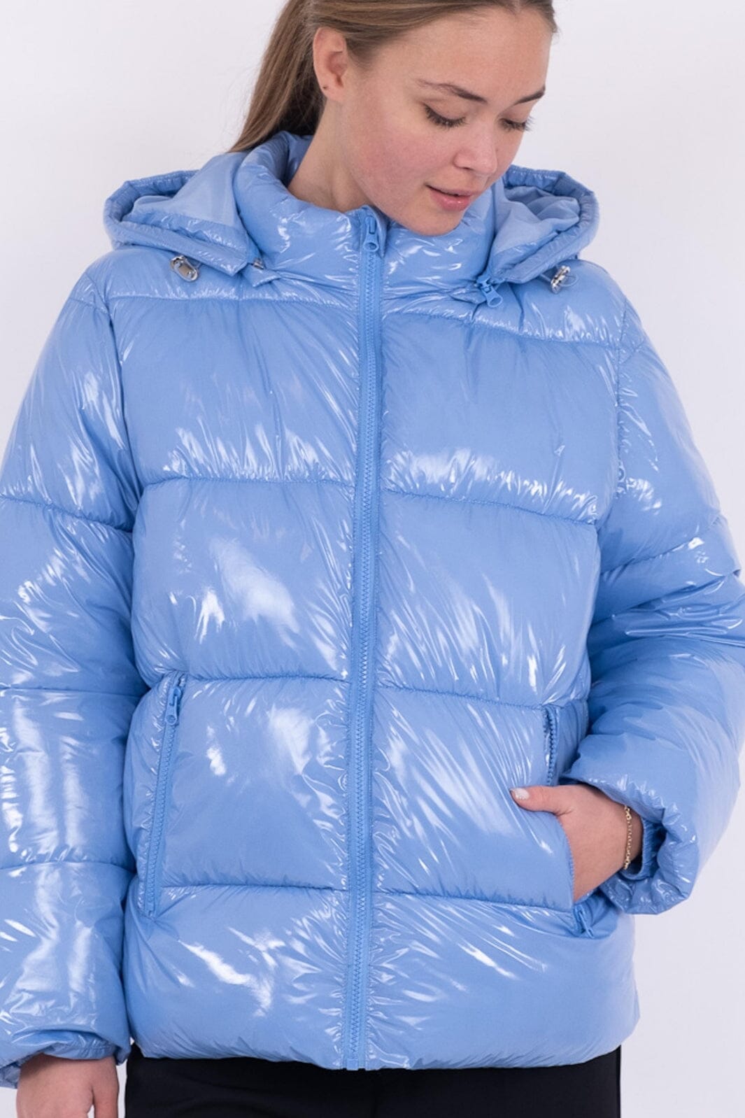 Neo Noir - Fox Shine Puffer Jacket - Light Blue Jakker 