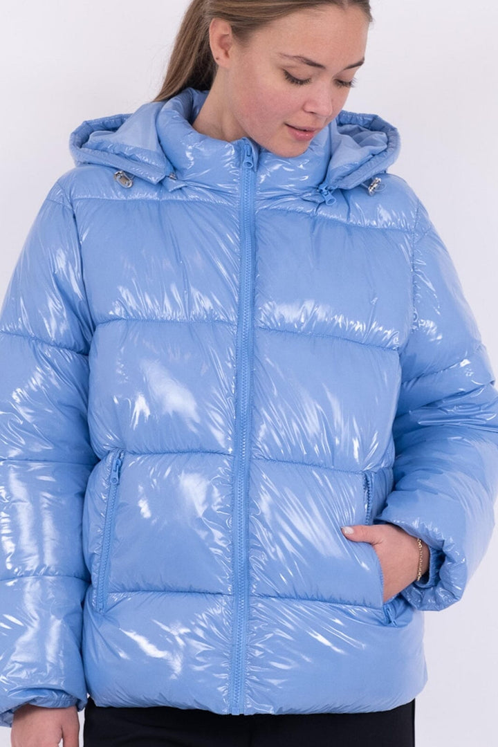 Neo Noir - Fox Shine Puffer Jacket - Light Blue Jakker 