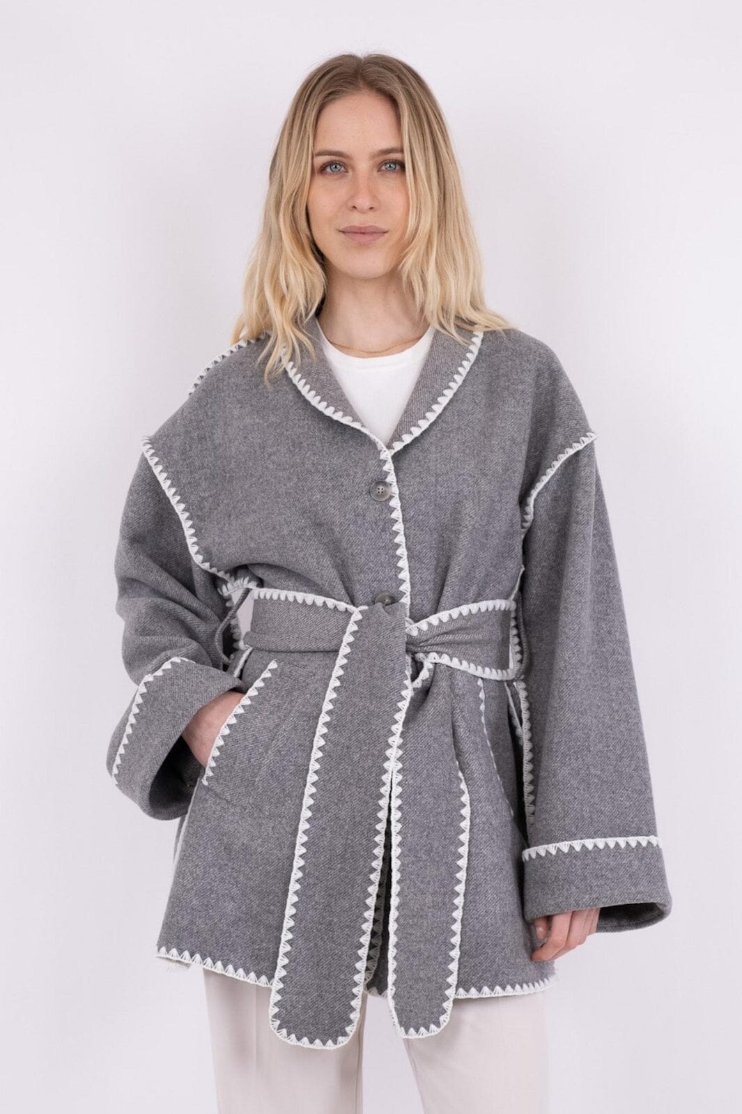 Neo Noir - Frenchie Wool Jacket - Dark Grey Melange Jakker 