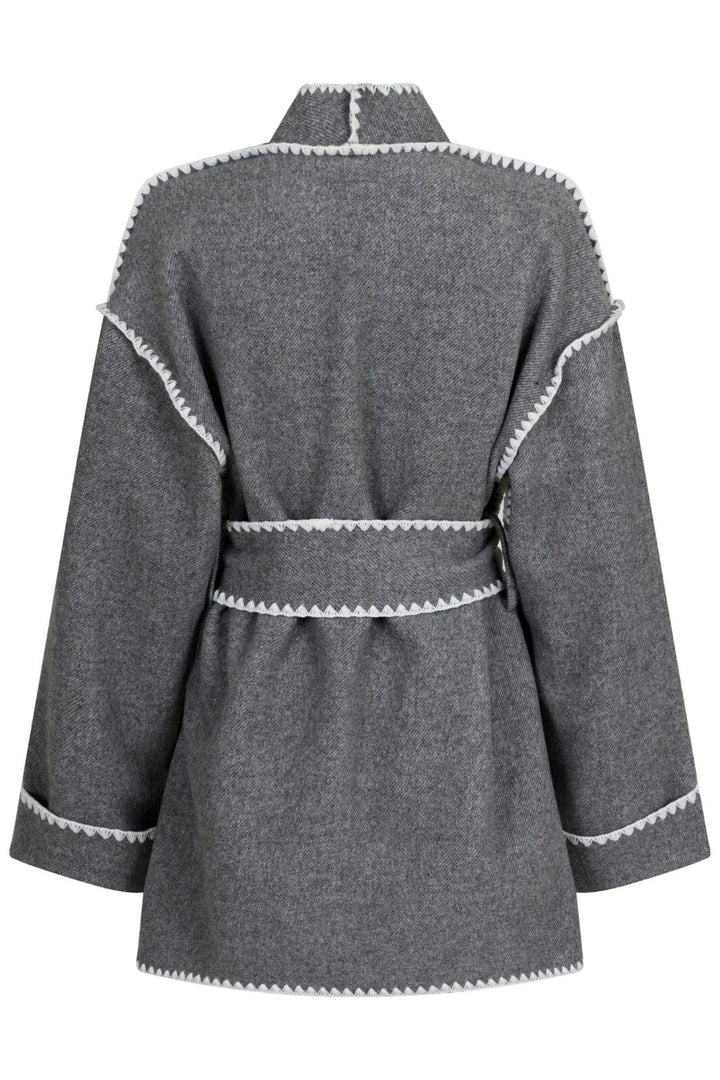 Neo Noir - Frenchie Wool Jacket - Dark Grey Melange Jakker 