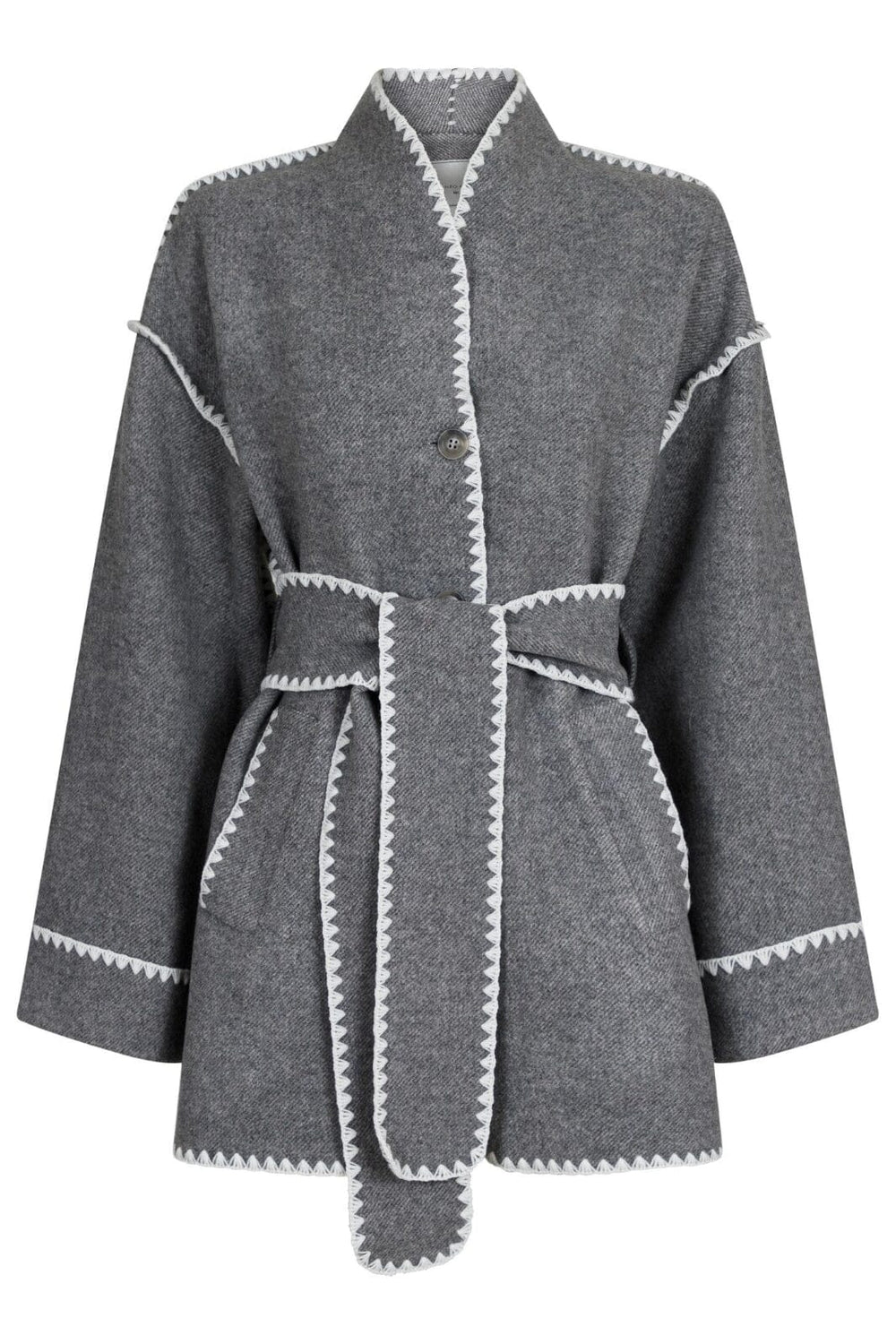 Neo Noir - Frenchie Wool Jacket - Dark Grey Melange Jakker 