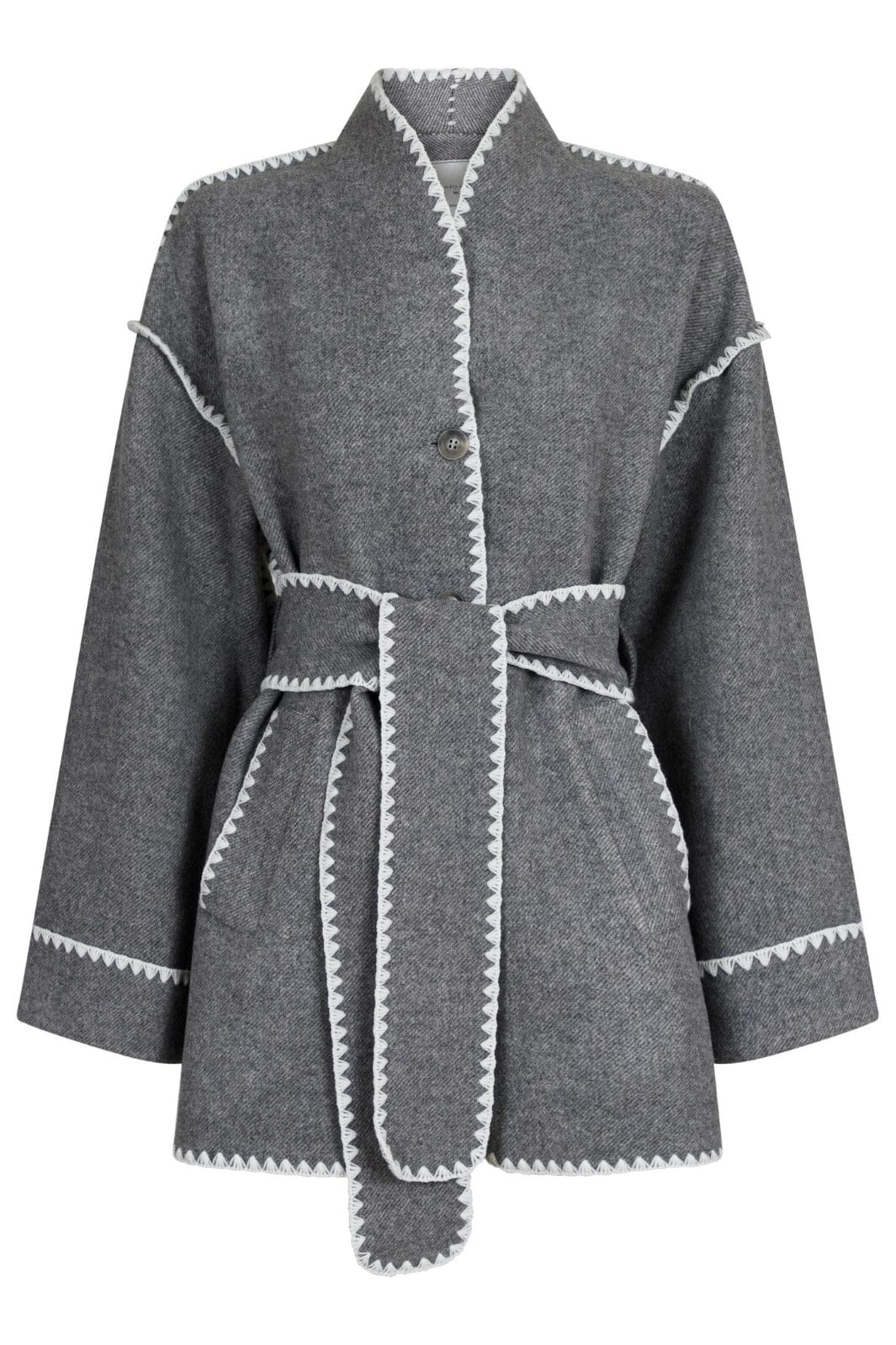 Neo Noir - Frenchie Wool Jacket - Dark Grey Melange Jakker 