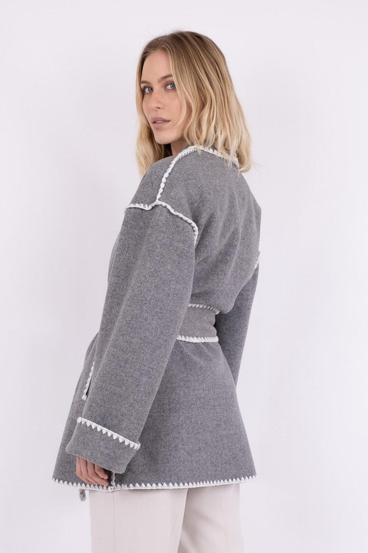 Neo Noir - Frenchie Wool Jacket - Dark Grey Melange Jakker 