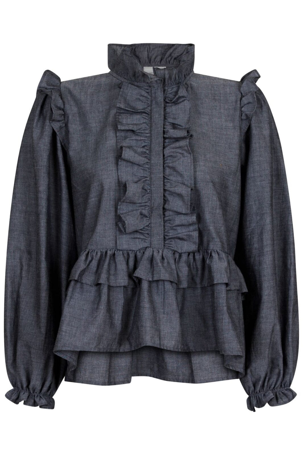 Neo Noir - Hawaii Chambray Blouse - Black Bluser 