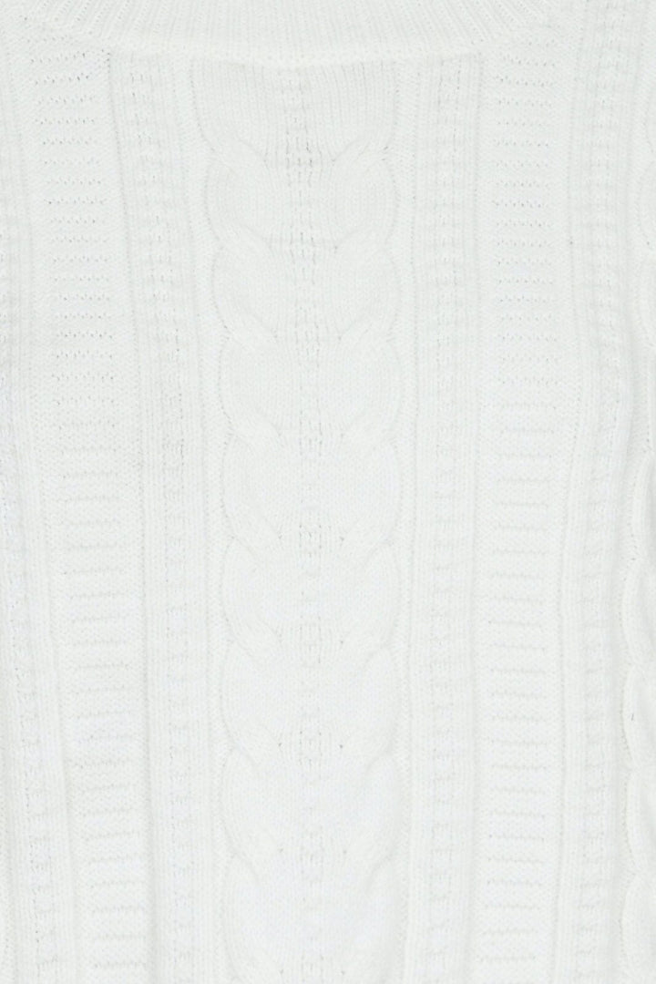 Neo Noir - Hazel Cable Knit Blouse - Off White Strikbluser 