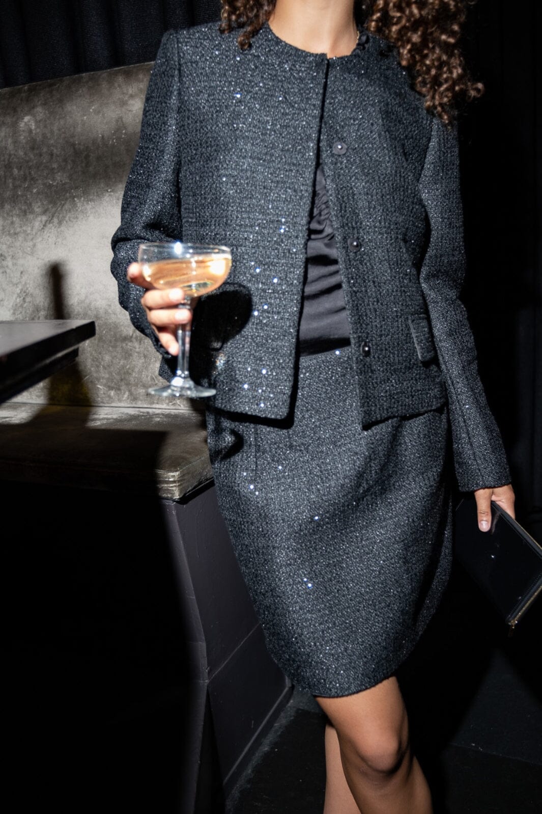 Neo Noir - Helina Sequins Jacket - Black Jakker 
