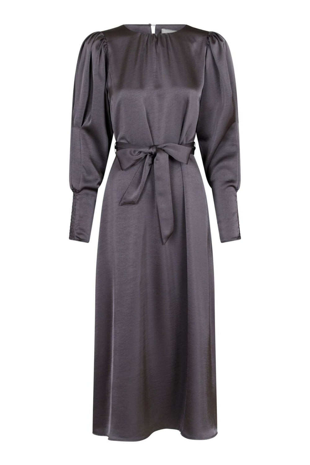 Neo Noir - Ilda Heavy Sateen Dress - Dark Grey Kjoler 