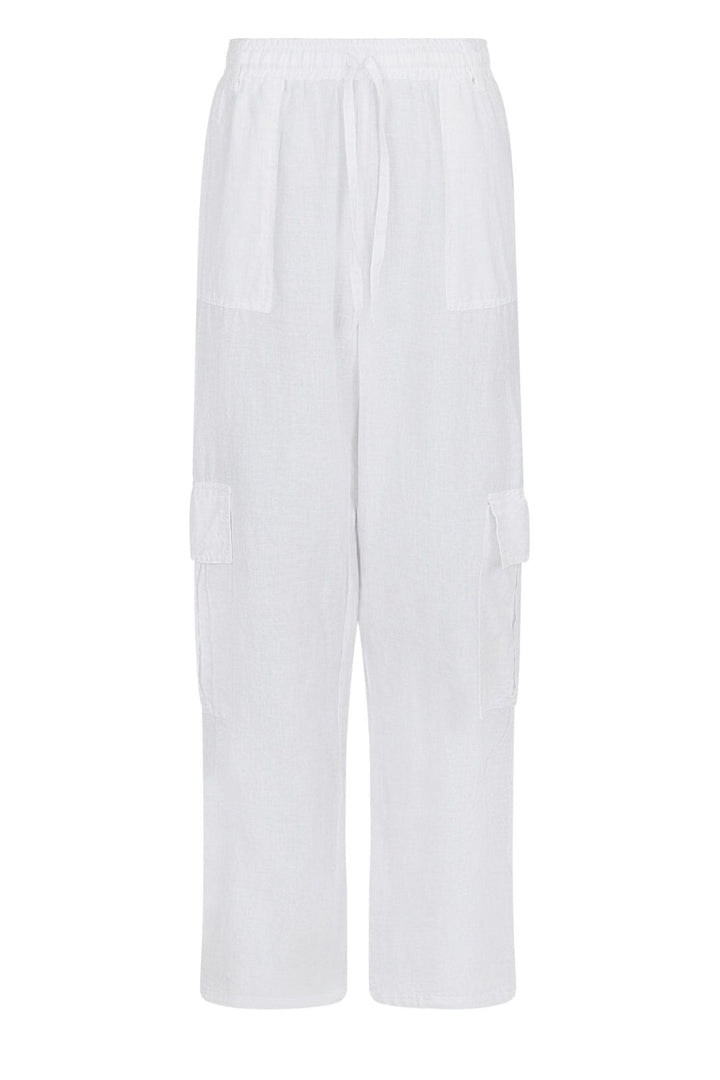 Neo Noir - Kelly Linen Pants - White Bukser 