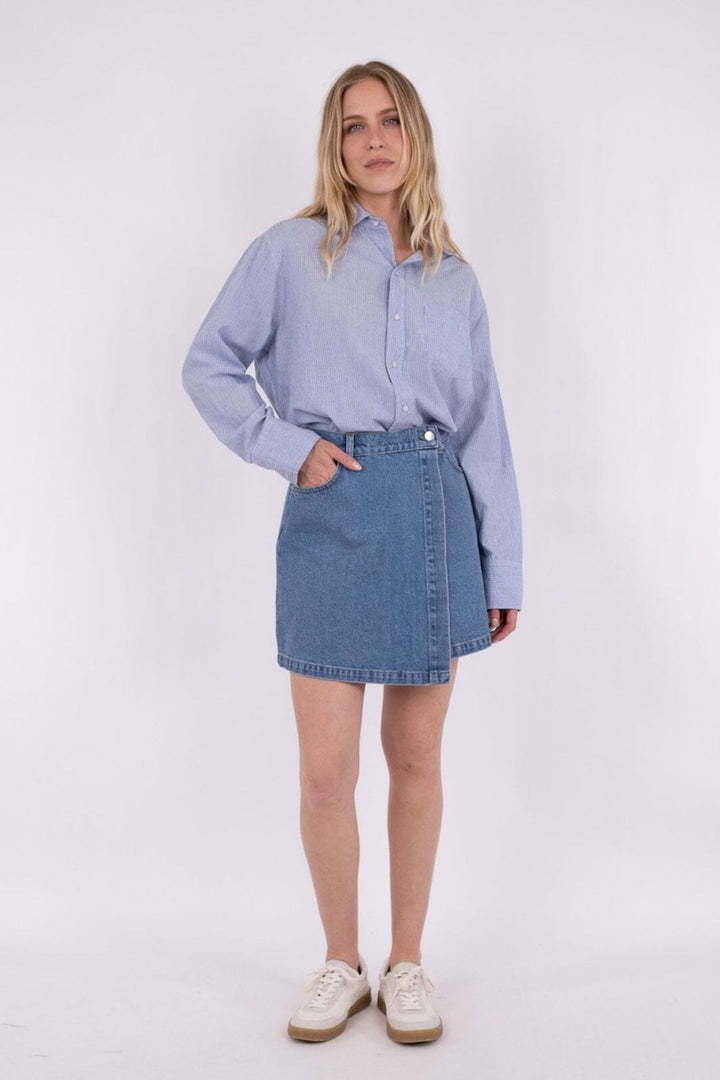 Neo Noir - Kendra D Skirt - Vintage Blue Nederdele 