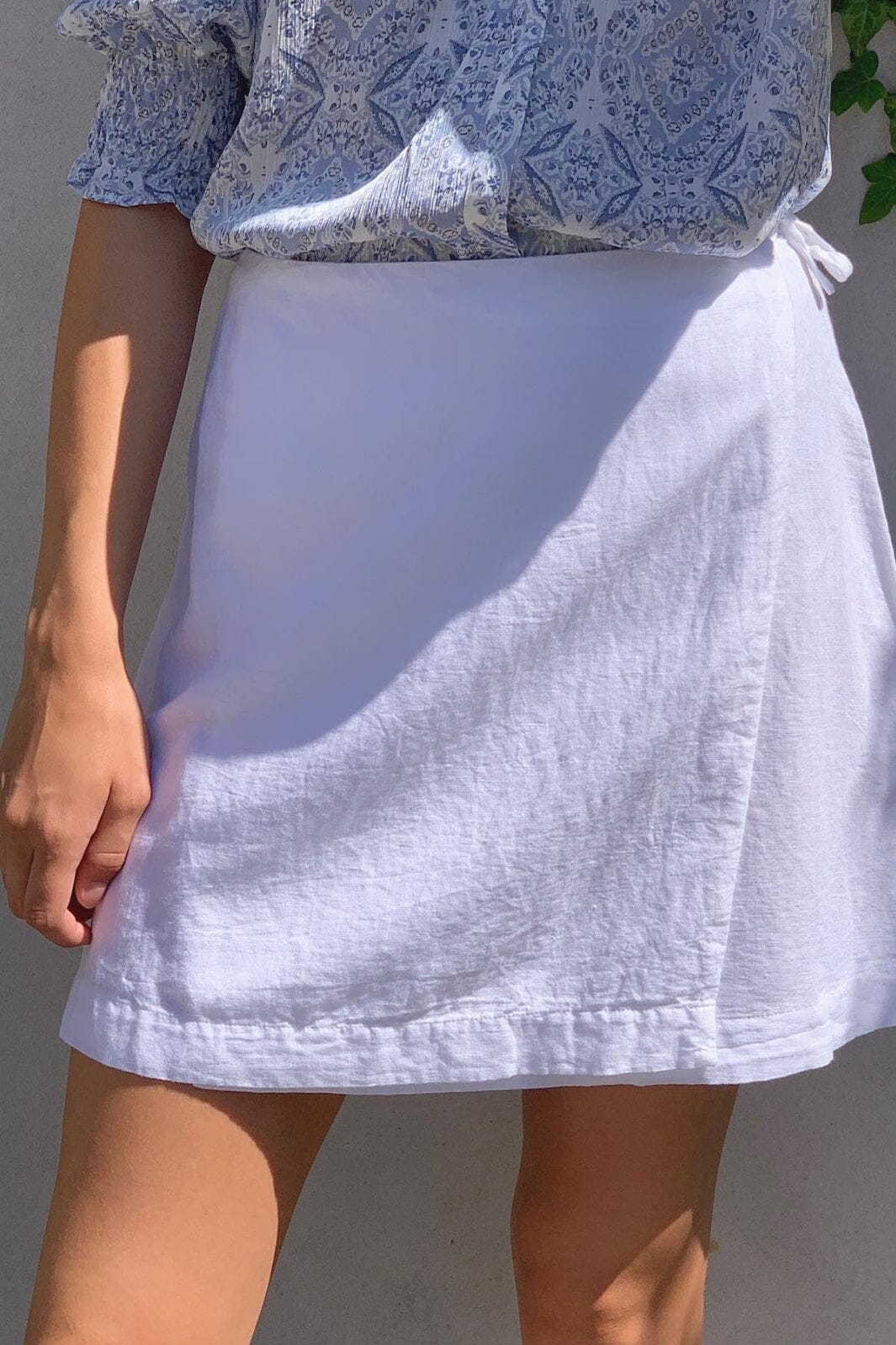 Neo Noir - Kinsa Linen Skirt - White Nederdele 