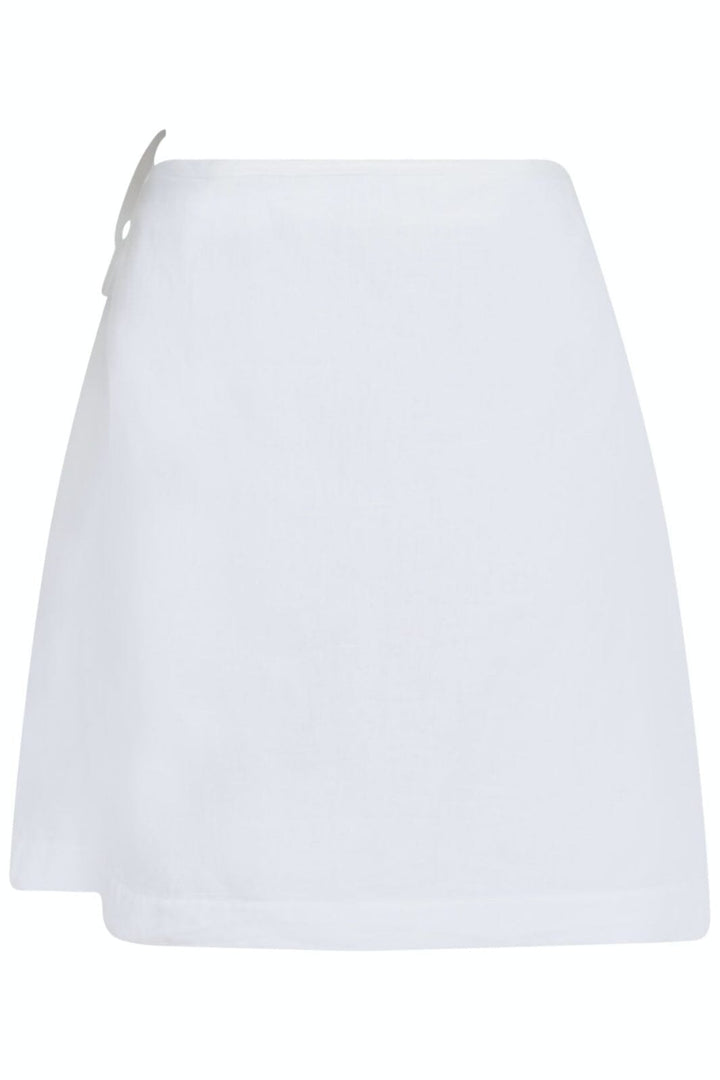 Neo Noir - Kinsa Linen Skirt - White Nederdele 