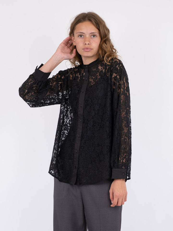 Neo Noir - Mae Lace Shirt - Black