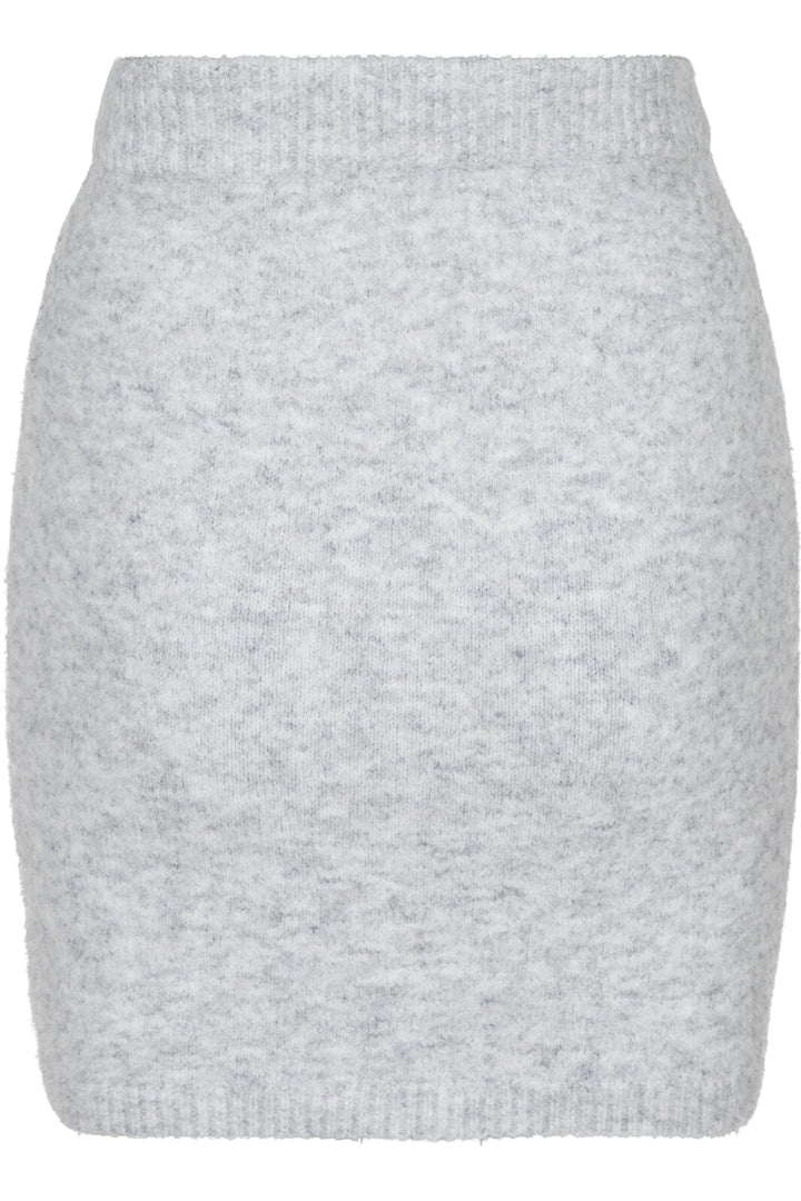 Neo Noir - Marie Knit Skirt - Light Grey Melange Nederdele 