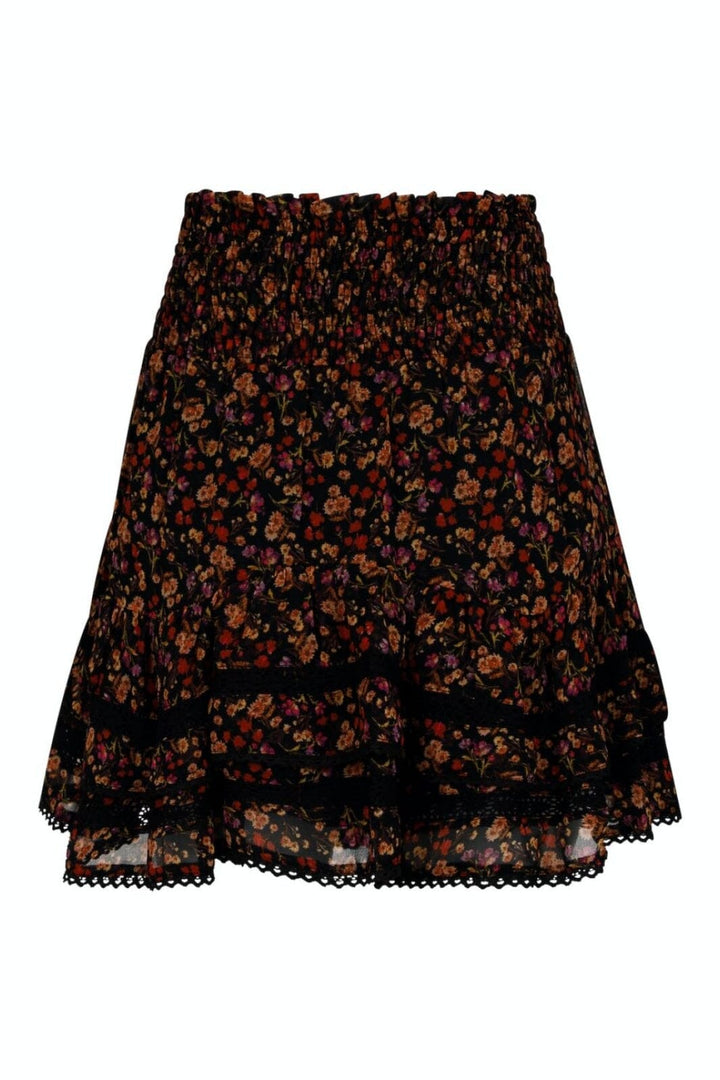 Neo Noir - Marna Garden Skirt - Black Nederdele 