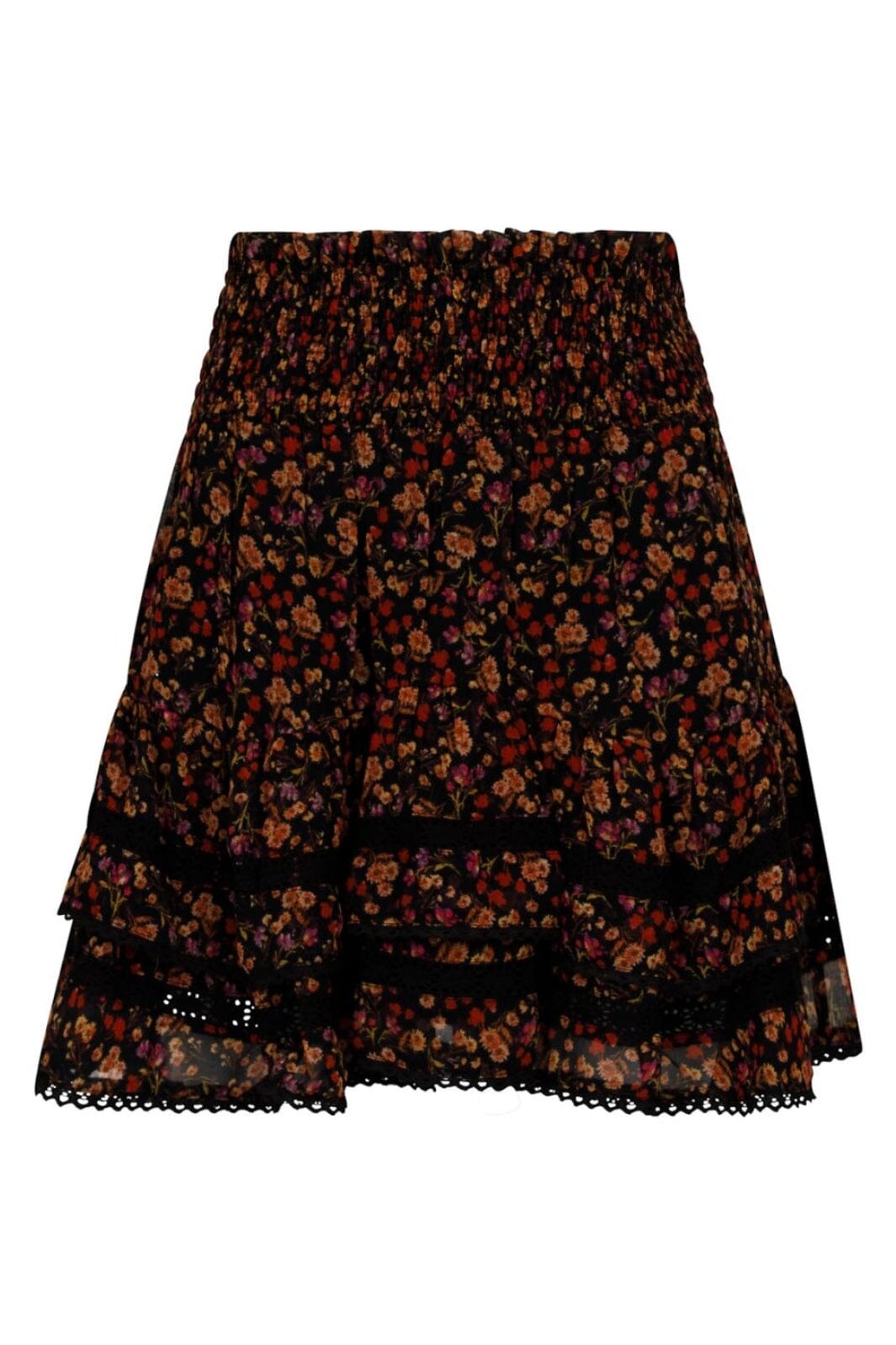 Neo Noir - Marna Garden Skirt - Black Nederdele 