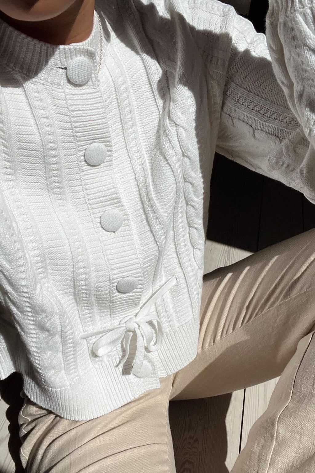 Precipice abort noget Neo Noir | Molina knit Cardigan - Off white » Molly&My