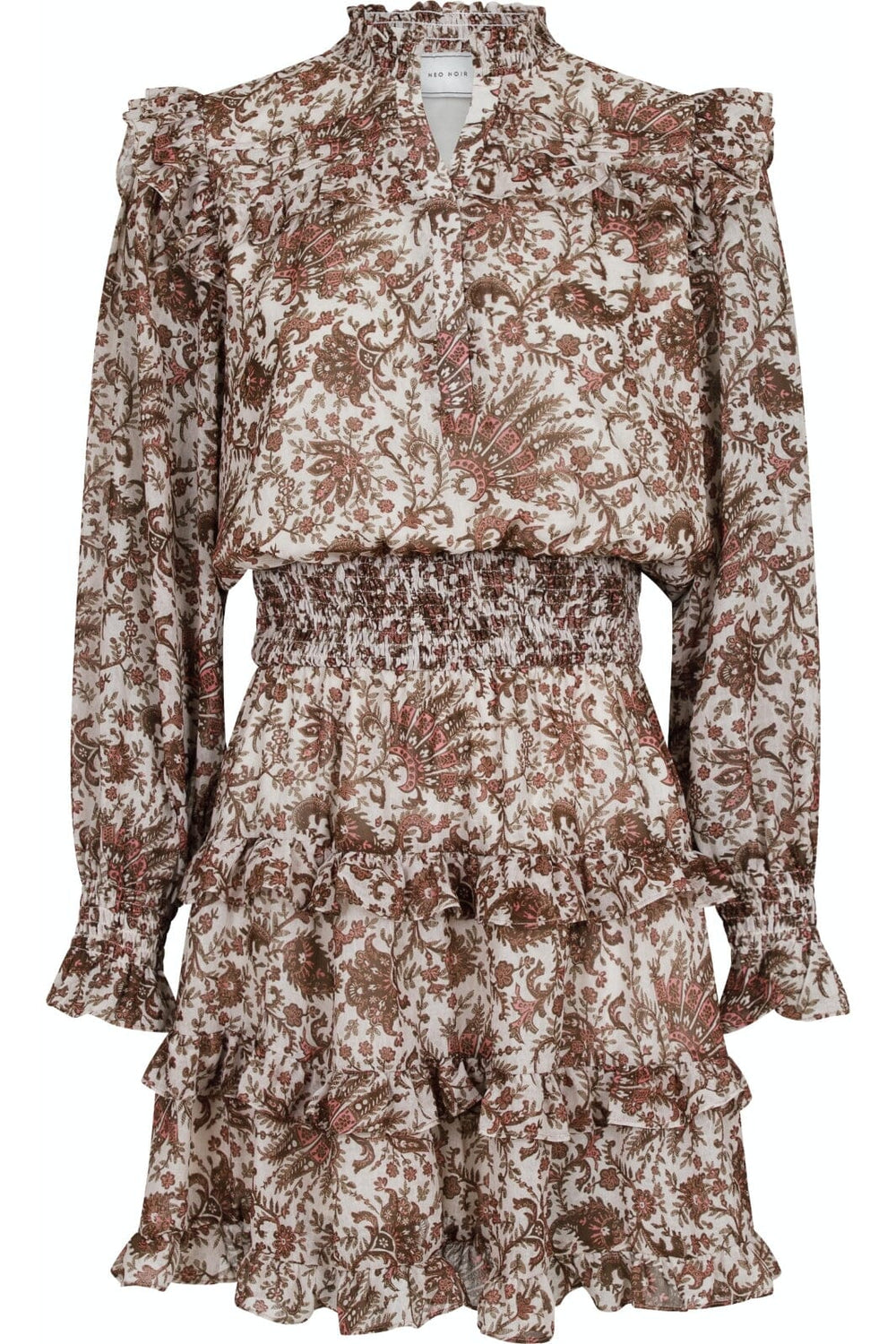 Neo Noir - Piper Vintage Paisley Dress - Beige Kjoler 