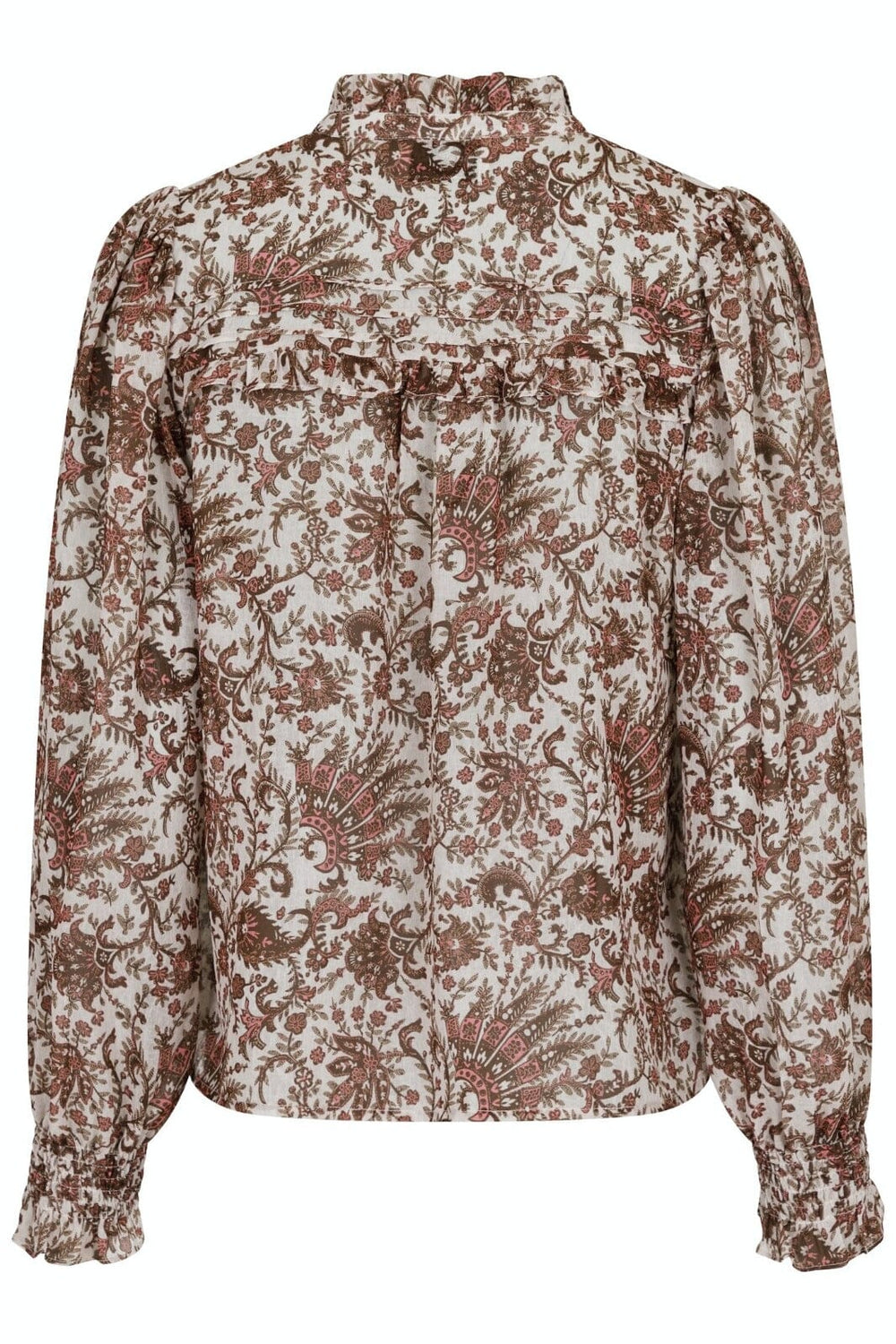 Neo Noir - Rhia Vintage Paisley Blouse - Beige Bluser 