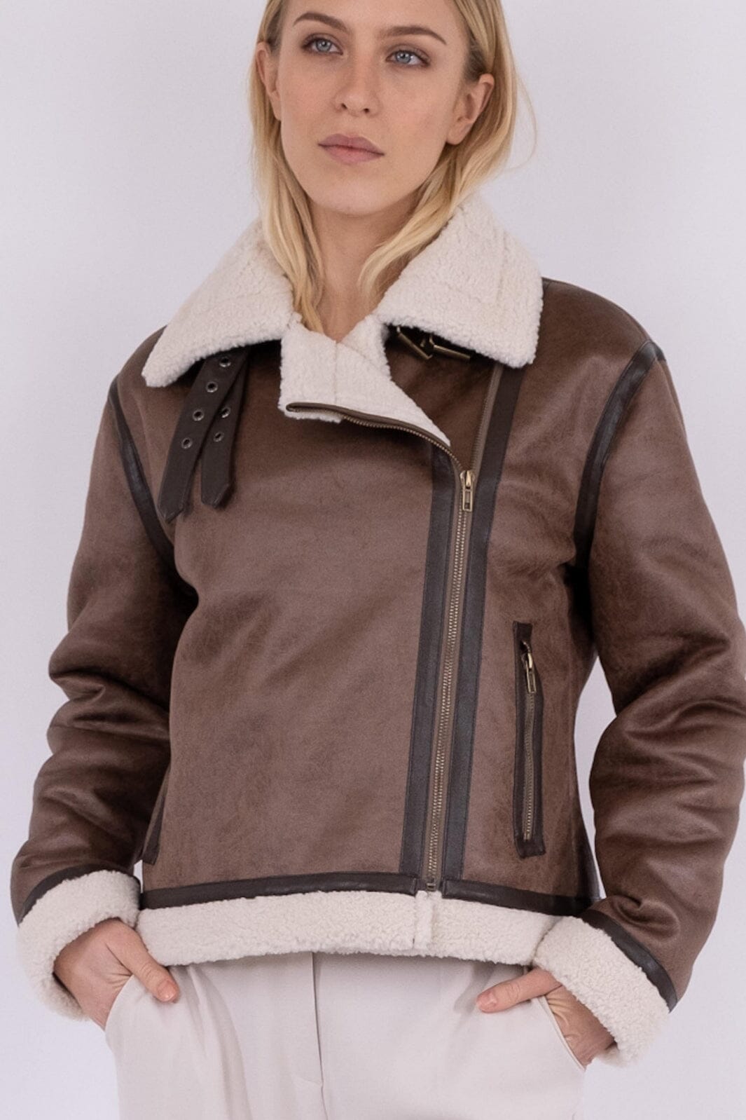Neo Noir - Sadie Teddy Jacket - Brown Jakker 