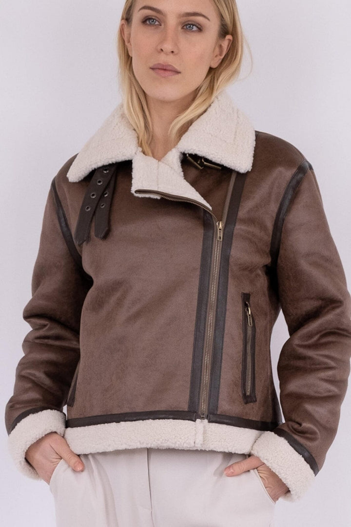 Neo Noir - Sadie Teddy Jacket - Brown Jakker 
