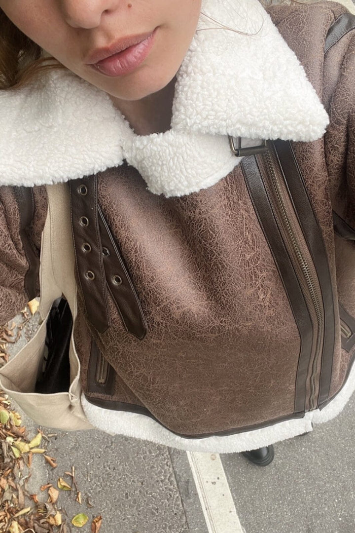 Neo Noir - Sadie Teddy Jacket - Brown Jakker 