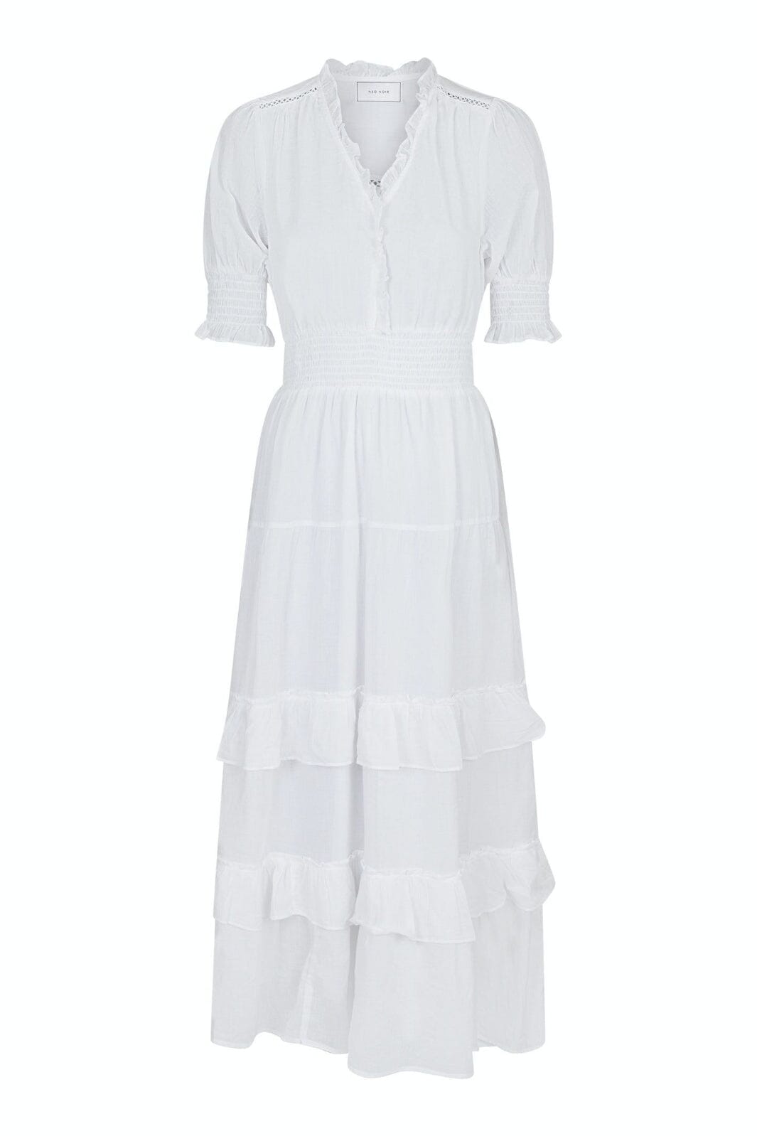 Neo Noir - Sophie S Voile Dress - White Kjoler 