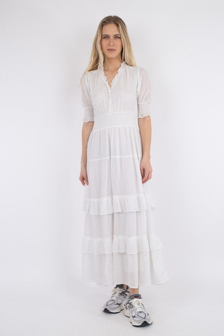 Neo Noir - Sophie S Voile Dress - White Kjoler 