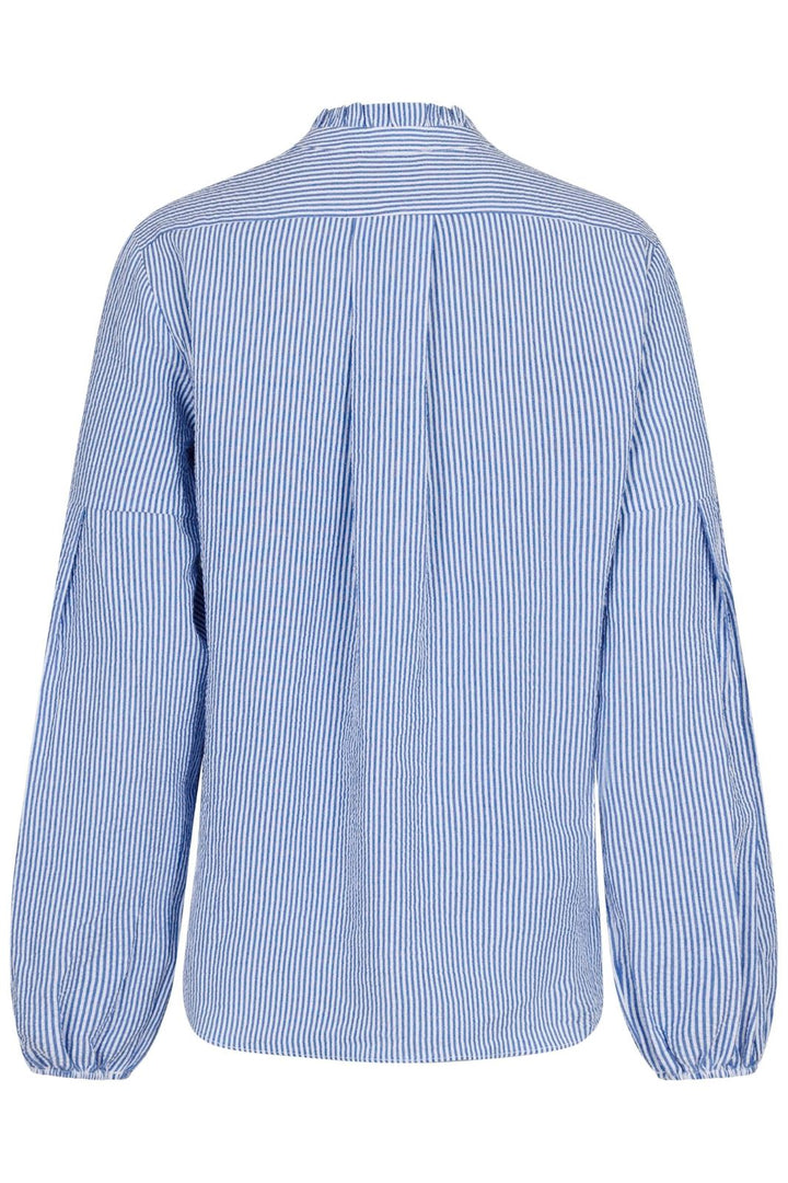 Neo Noir - Yassie Stripe Shirt - Blue Skjorter 