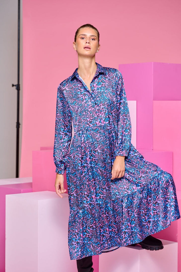Noella - Alison Long Dress - Blue Mix Kjoler 