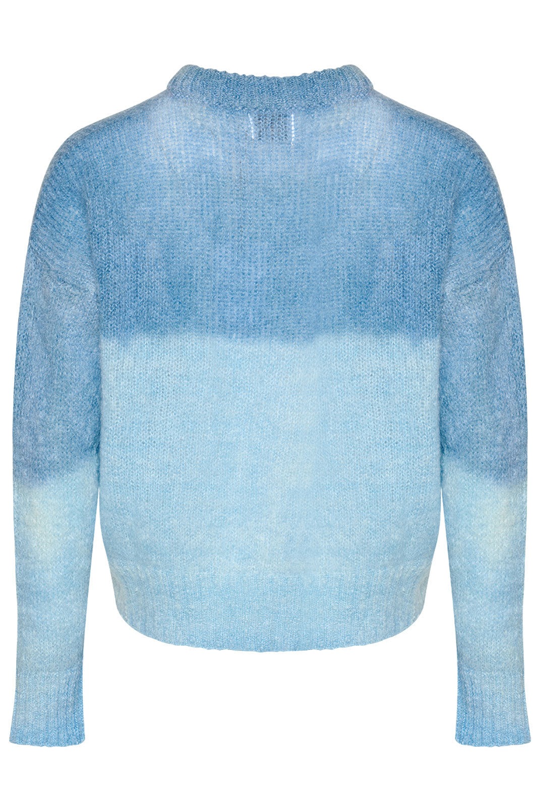 Noella - Belinda Dip Sweater - Blue Strikbluser 