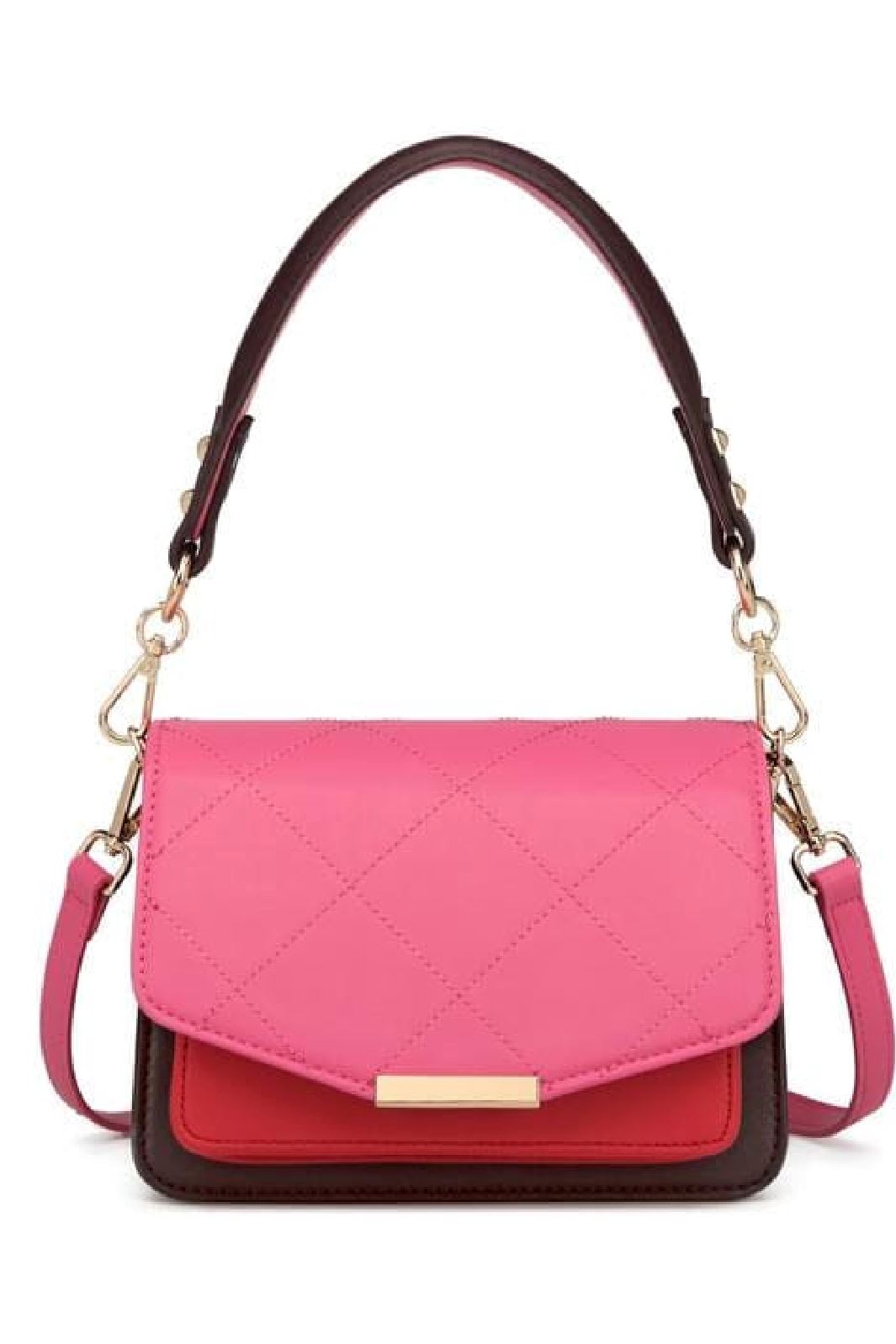Noella - Blanca Bag Medium - Fudge/Luscious Red/Pink Tasker 