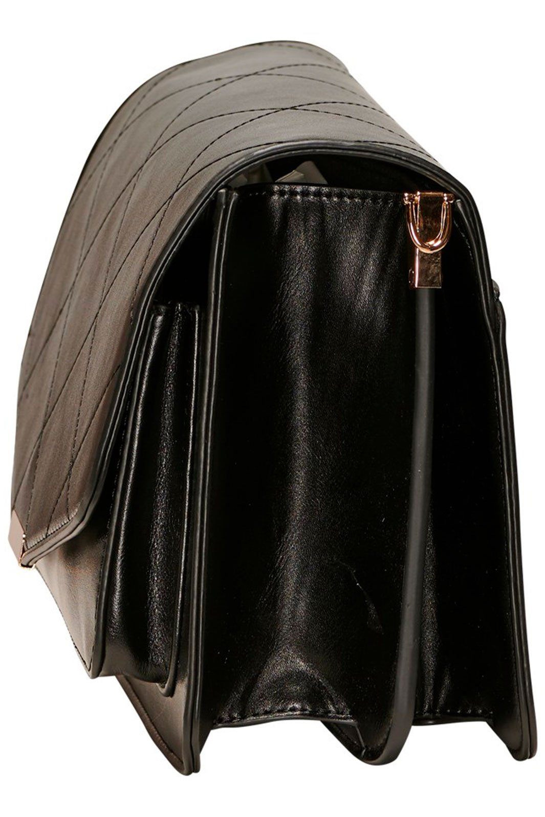 Noella - Blanca Multi Compartment Bag - Black Leather Look Tasker 